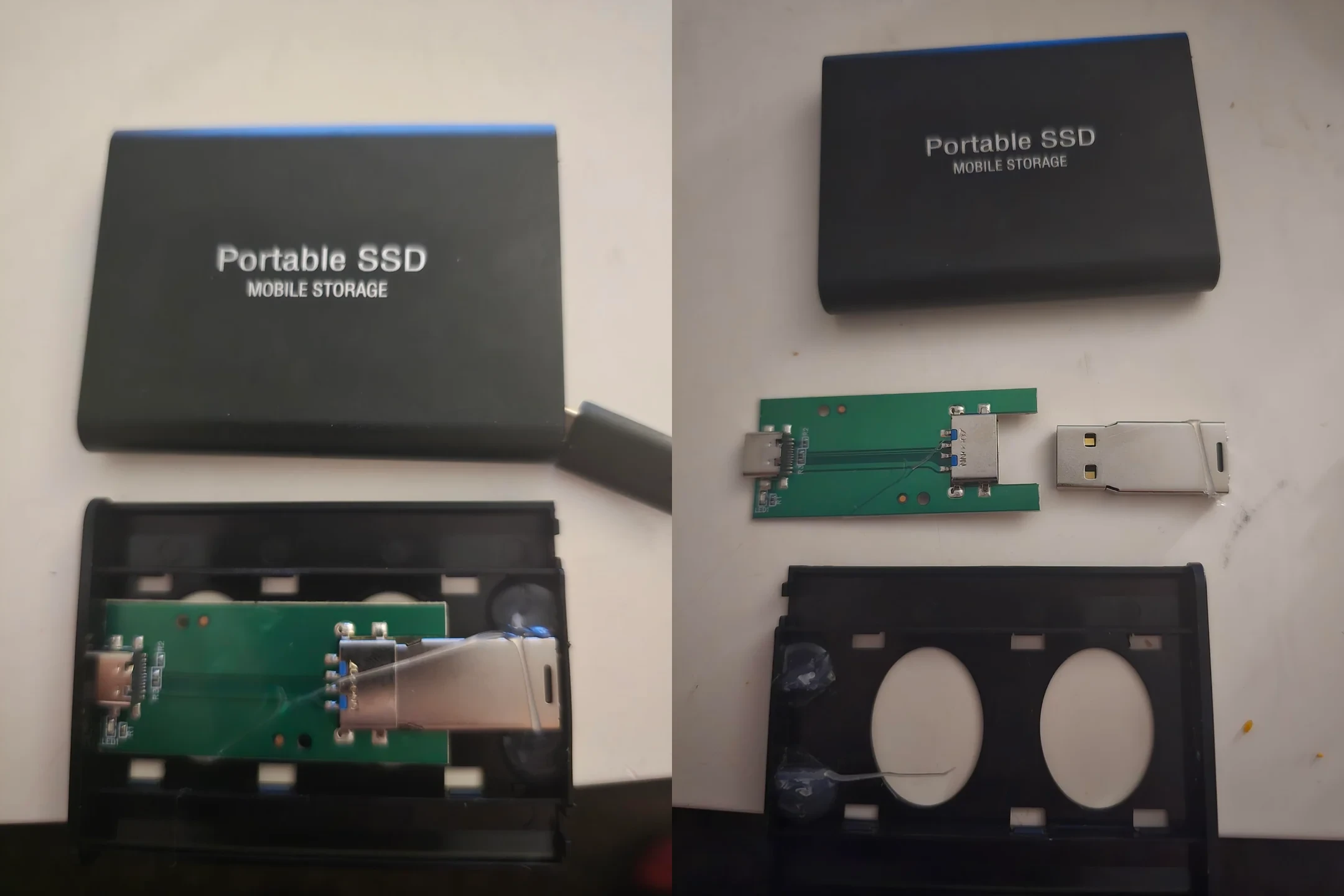 Portable SSD from AliExpress - expectation vs. reality photo of a failed purchase