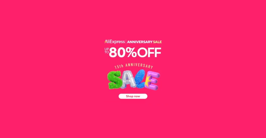 Anniversary sale on AliExpress