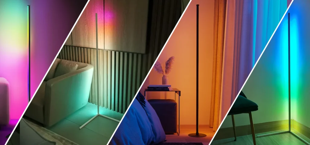 TOP-7 most popular futuristic LED RGB floor lamps from AliExpress